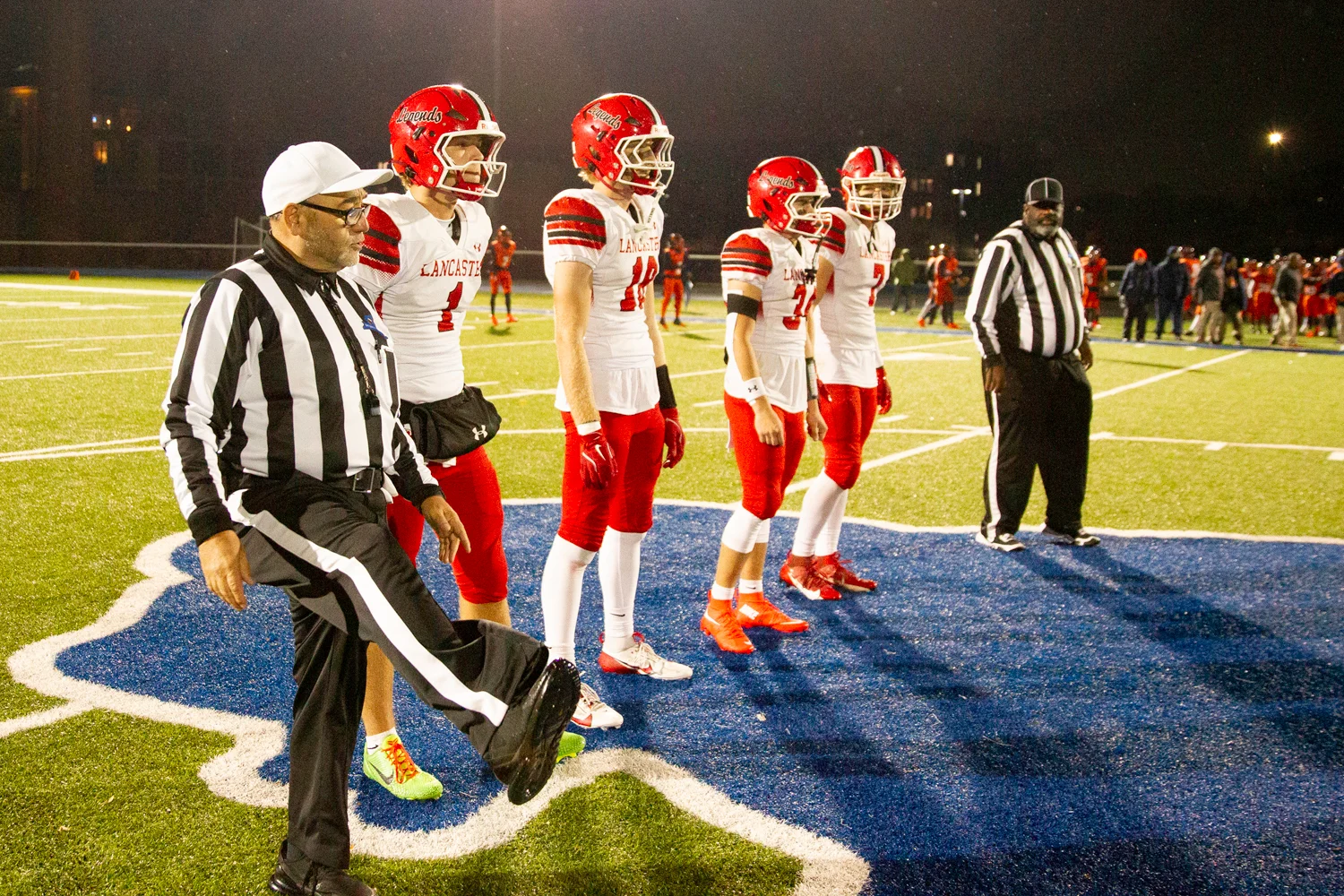 Lancaster captains at the cointoss