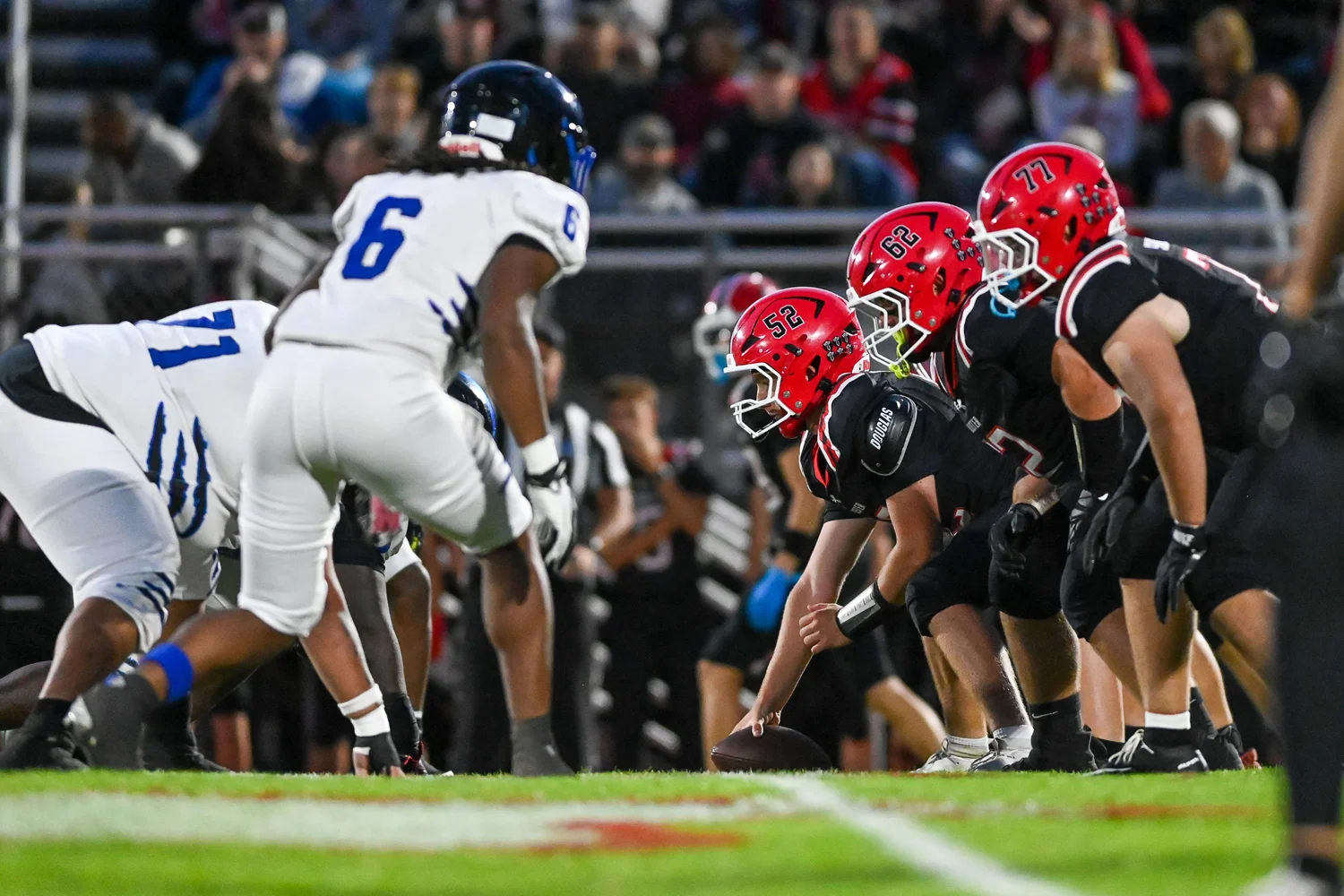 Both sides of the bal ready for the play