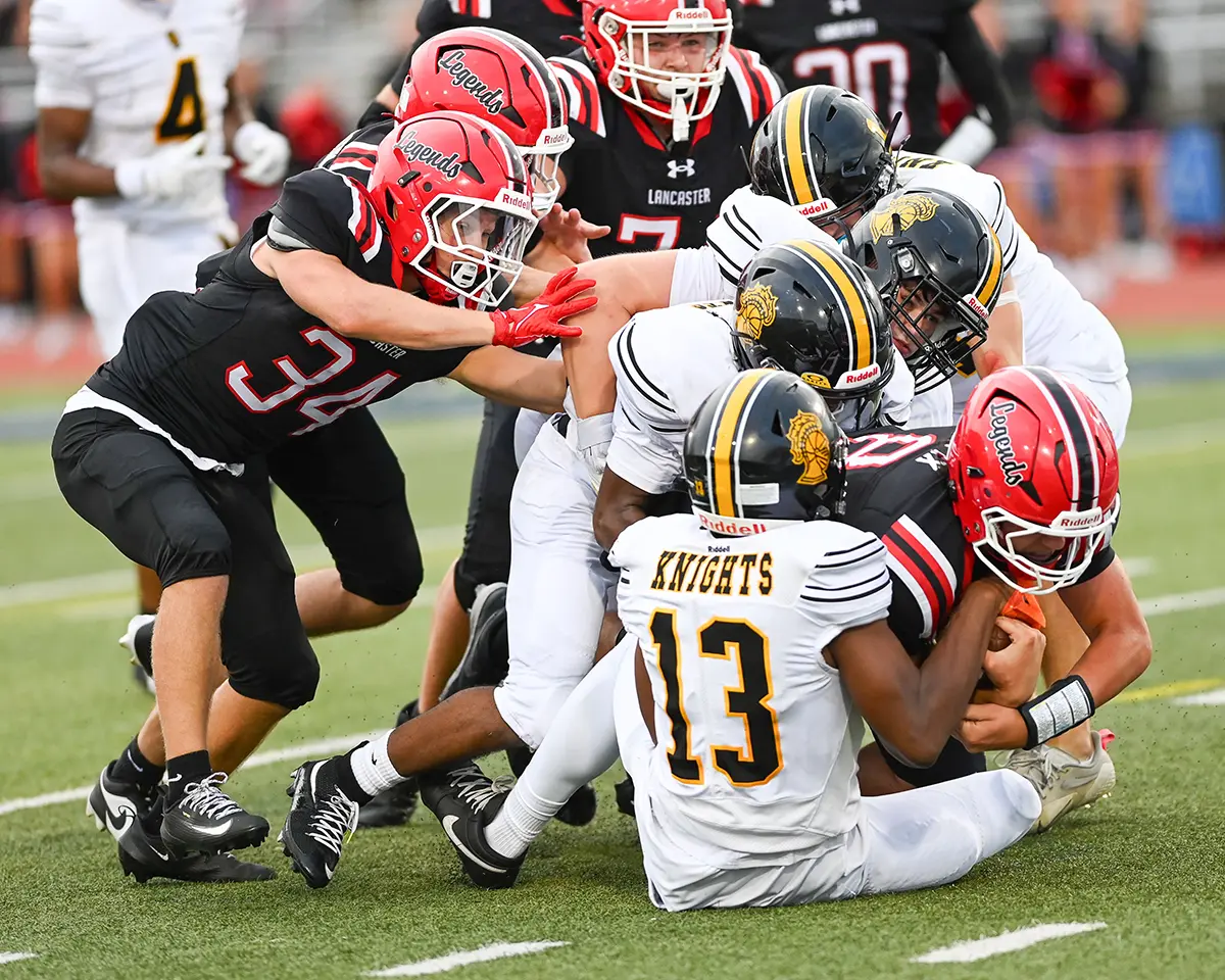 Lancaster RB Fighting for yards