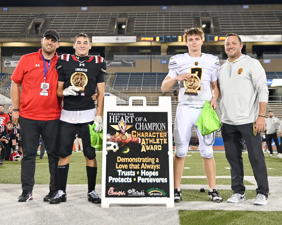 Award handed out to Parker Waite after the game against McQuaid
