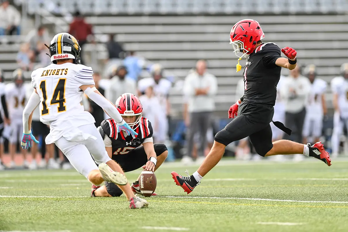 Lancaster FG Unit on the field kicking the ball