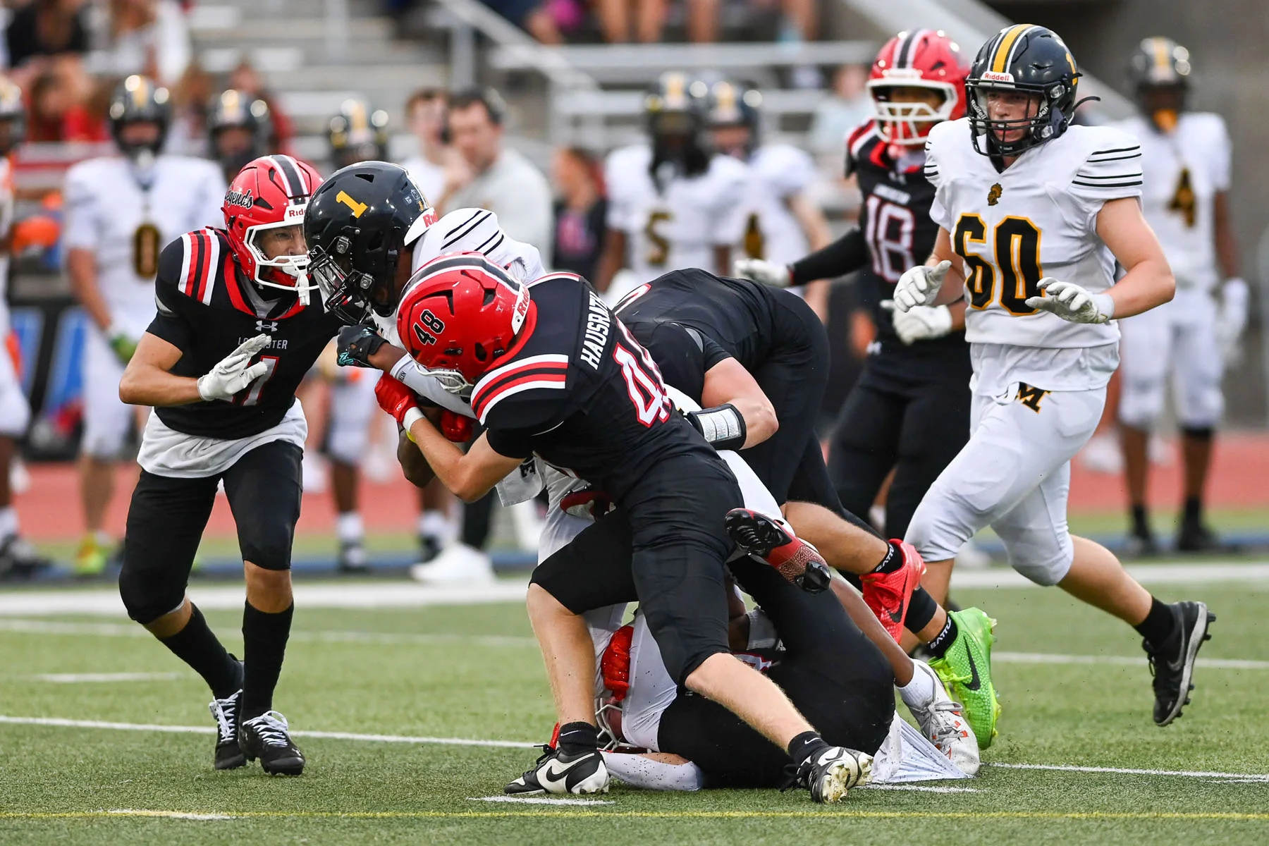 Lancaster Defense making the stop