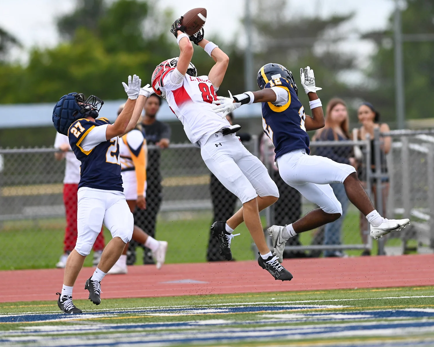 Lancaster Catch in the endzone around NF Defenders